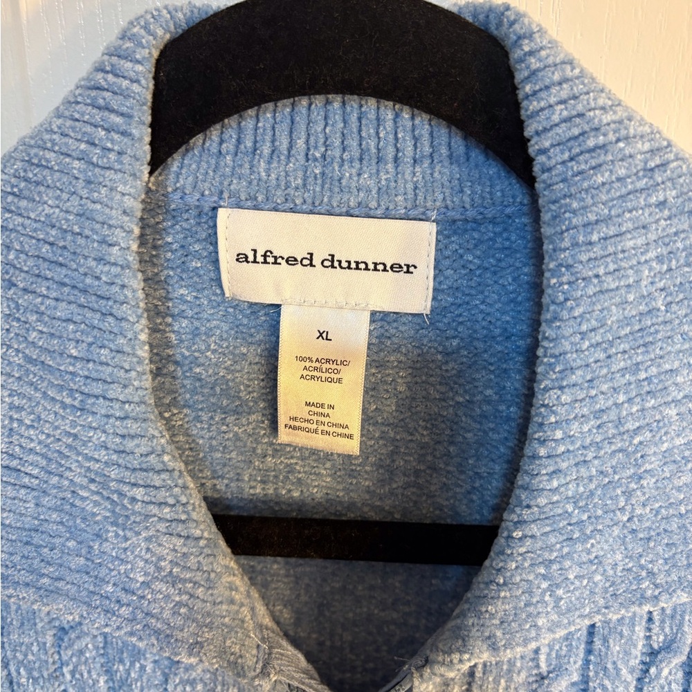 Alfred Dunner Light Blue Cable Knit Sweater - Picture 3 of 3